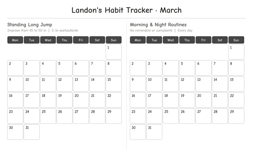 Kids Habit Tracker